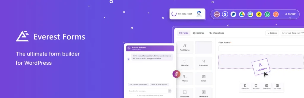 Everest Forms highlighted as a beginner-friendly WordPress form builder alternative