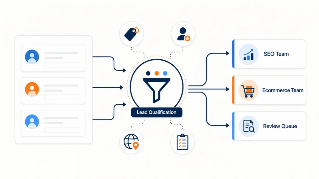 WordPress lead qualification and CRM routing automation workflow