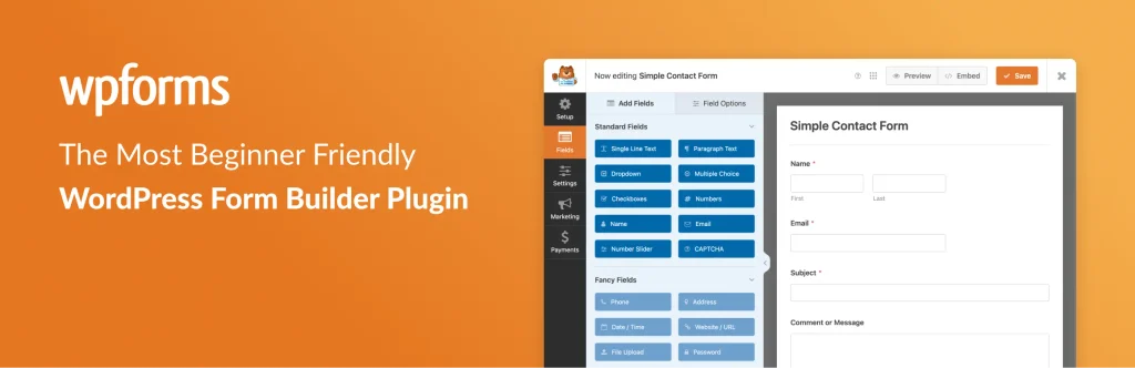 WPForms highlighted as the best overall WordPress form builder for most websites